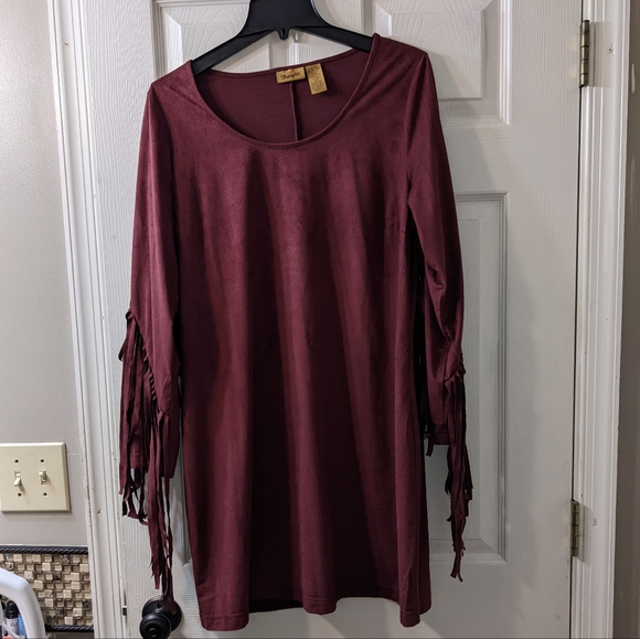 Wrangler Suede Fringe Dress - Picture 3 of 4
